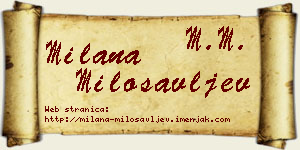 Milana Milosavljev vizit kartica